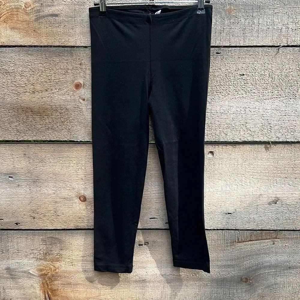 Danskin Women's Black Pull On Stretch Elastic Waist Leggings